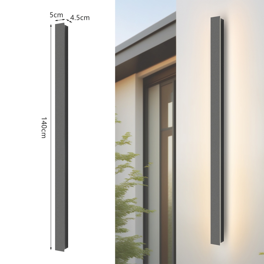 Brilagi - LED-utomhusväggarmatur LINEAR LED/32W/230V 4000K IP65 140 cm antracit CRI 90