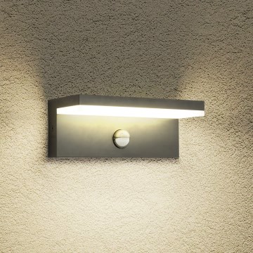 Brilagi - LED utomhusväggarmatur med rörelsesensor TESSI LED/10W/230V antracit IP54