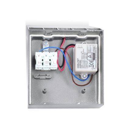 Brilagi - LED utomhusvägglampa med sensor RIANO LED/8W/230V silver IP65