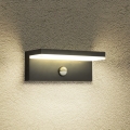 Brilagi - LED utomhusväggarmatur med sensor TESSI LED/10W/230V svart IP54