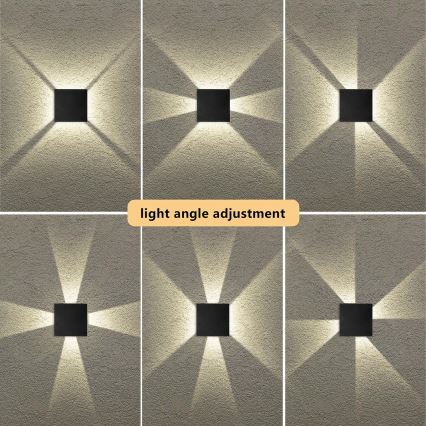 Brilagi - LED utomhusväggarmatur QUADRAY LED/4W/230V svart IP65