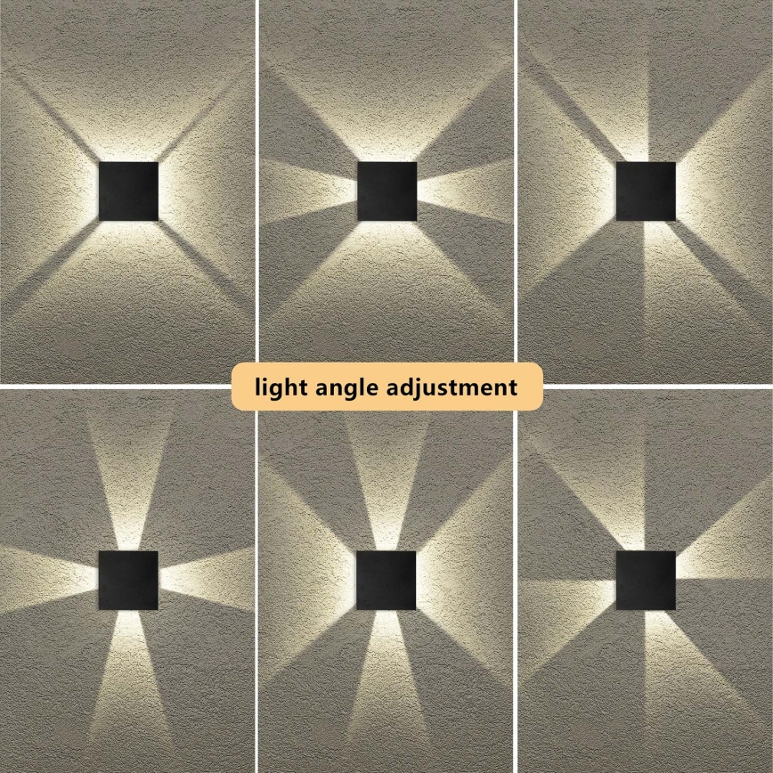 Brilagi - LED utomhusväggarmatur QUADRAY LED/4W/230V svart IP65