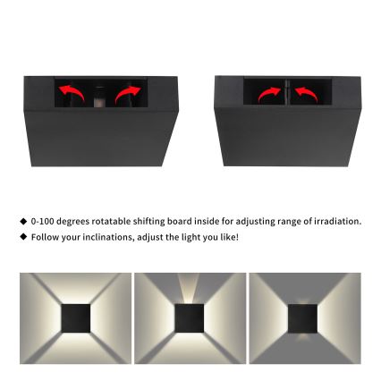 Brilagi - LED utomhusväggarmatur QUADRAY LED/4W/230V svart IP65