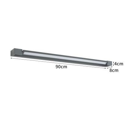 Brilagi - LED utomhusväggarmatur AQUA LINE LED/24W/230V 90 cm IP44 antracit CRI 90