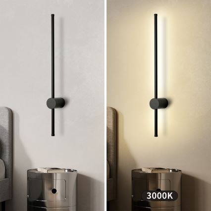 Brilagi - AURA LED utomhusvägglampa 12W/230V 3000K IP54 65 cm svart
