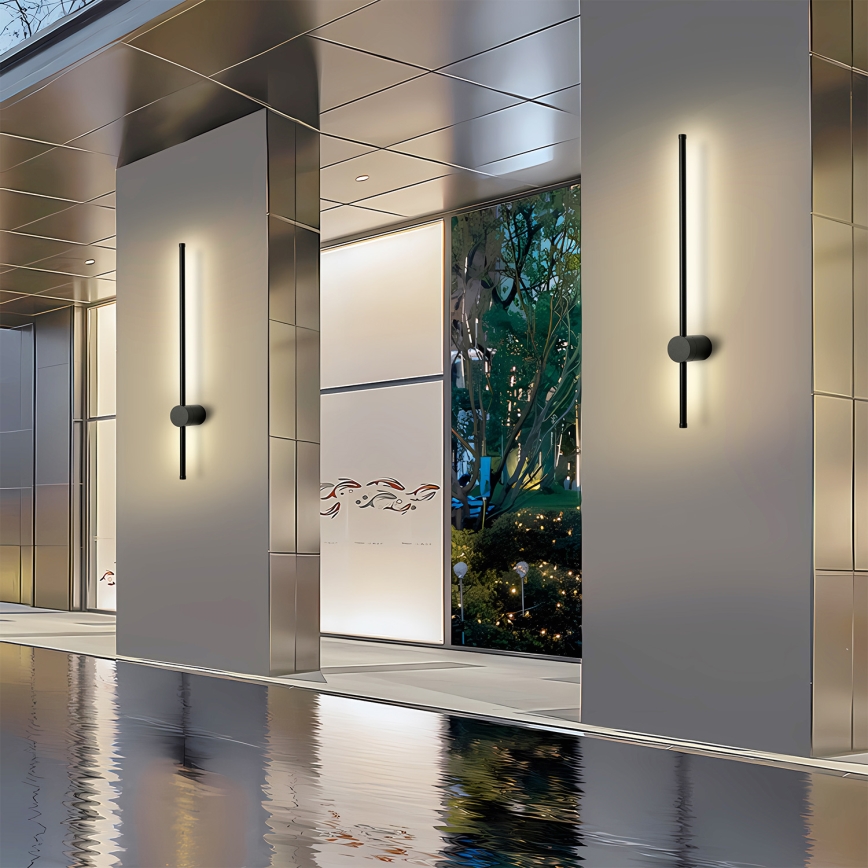 Brilagi - AURA LED utomhusvägglampa 12W/230V 3000K IP54 65 cm svart