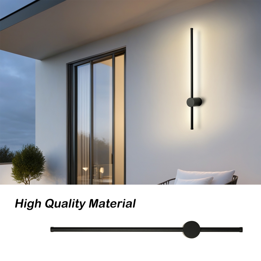 Brilagi - AURA LED utomhusvägglampa 12W/230V 3000K IP54 65 cm svart