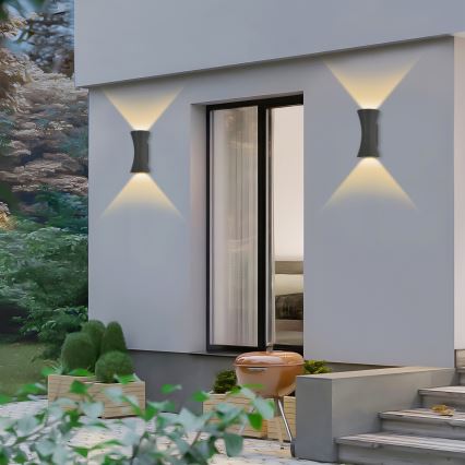 Brilagi - LED Utomhusvägglampa BICON LED/10W/230V antracit IP44