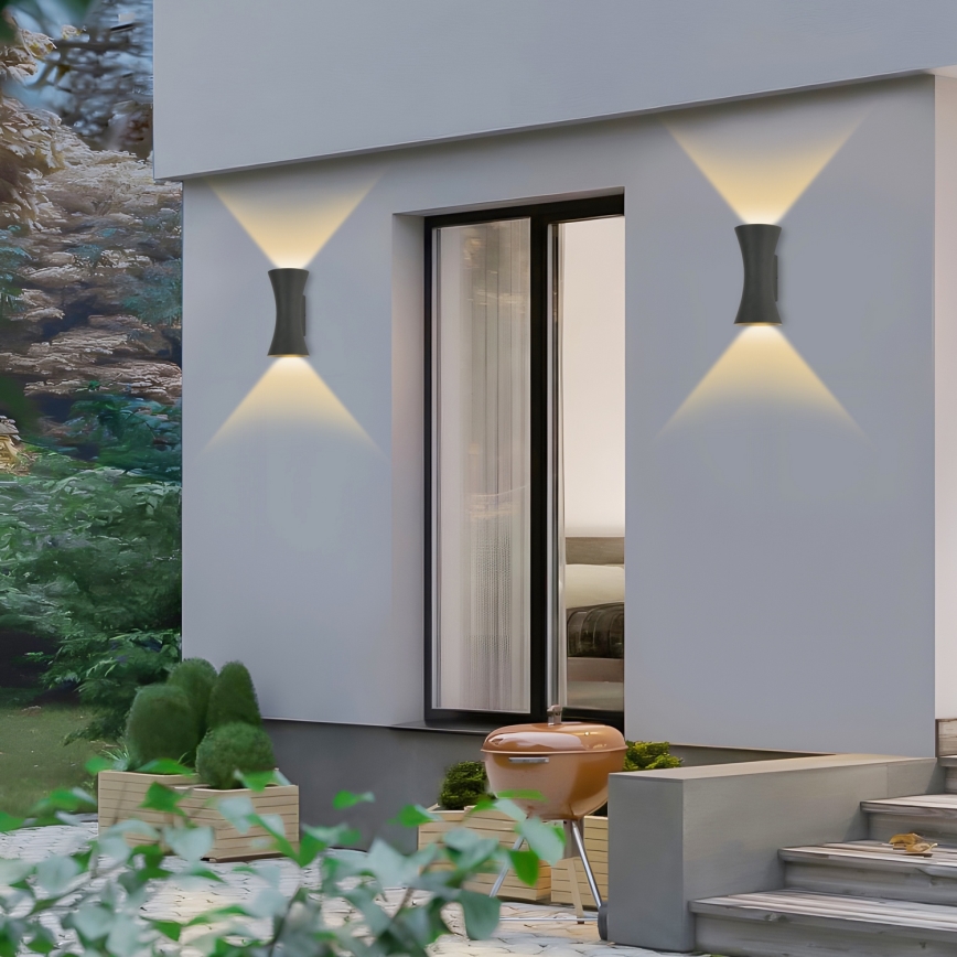 Brilagi - LED Utomhusvägglampa BICON LED/10W/230V antracit IP44