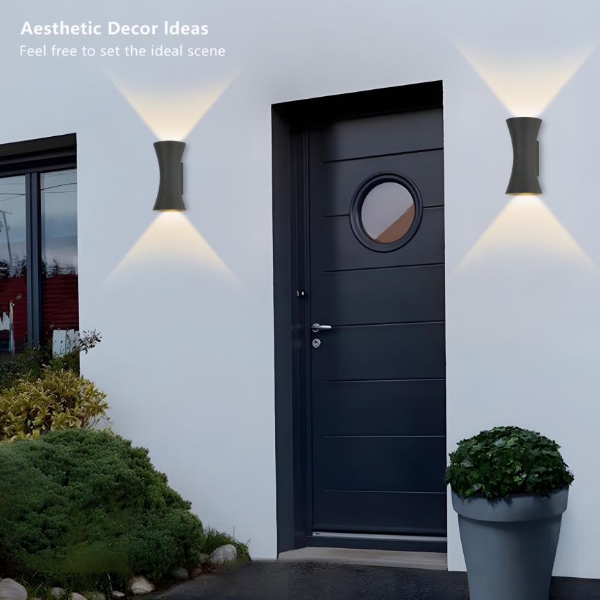 Brilagi - LED Utomhusvägglampa BICON LED/10W/230V antracit IP44