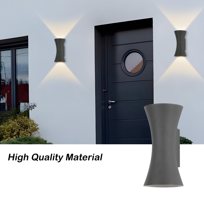 Brilagi - LED Utomhusvägglampa BICON LED/10W/230V antracit IP44