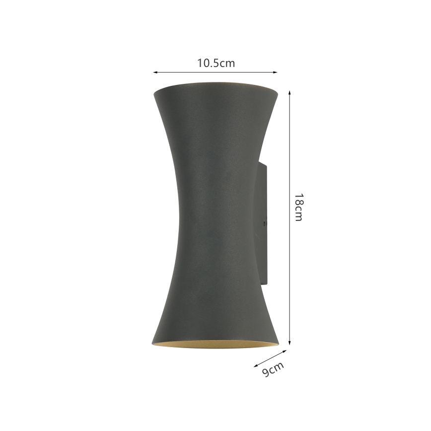 Brilagi - LED Utomhusvägglampa BICON LED/10W/230V antracit IP44