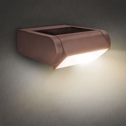Brilagi - LED utomhusvägglampa CROTONE LED/7W/230V brun IP54