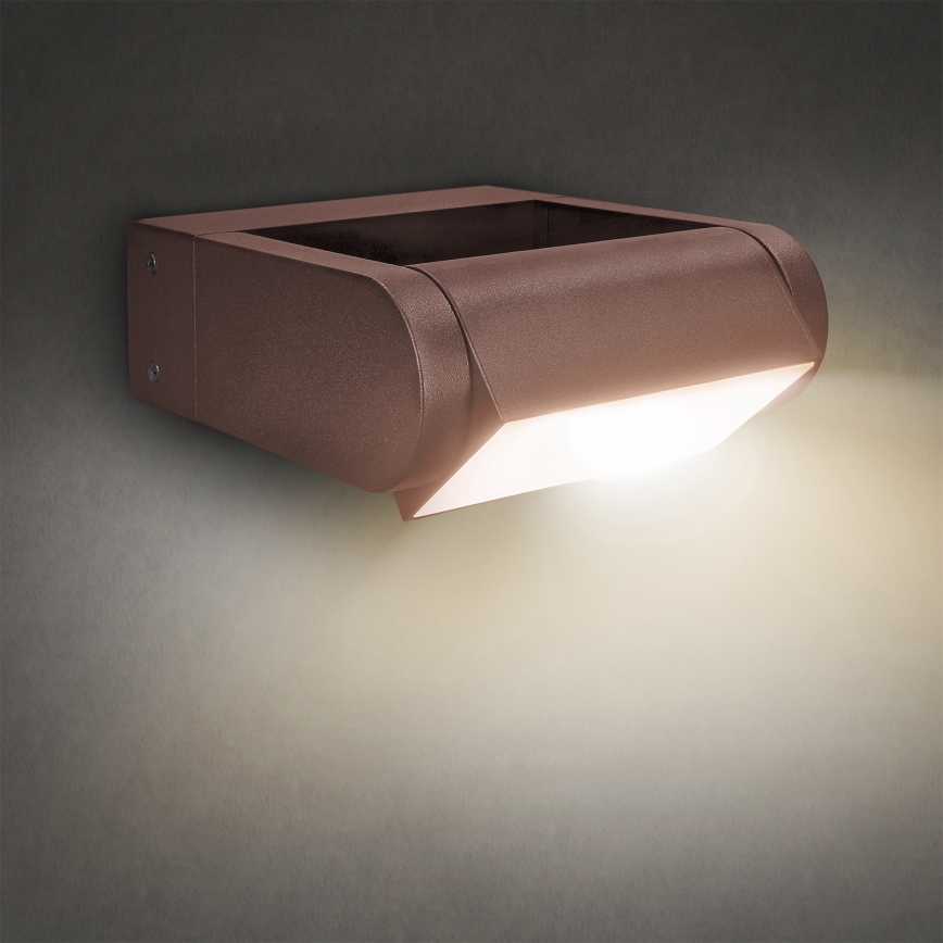 Brilagi - LED utomhusvägglampa CROTONE LED/7W/230V brun IP54