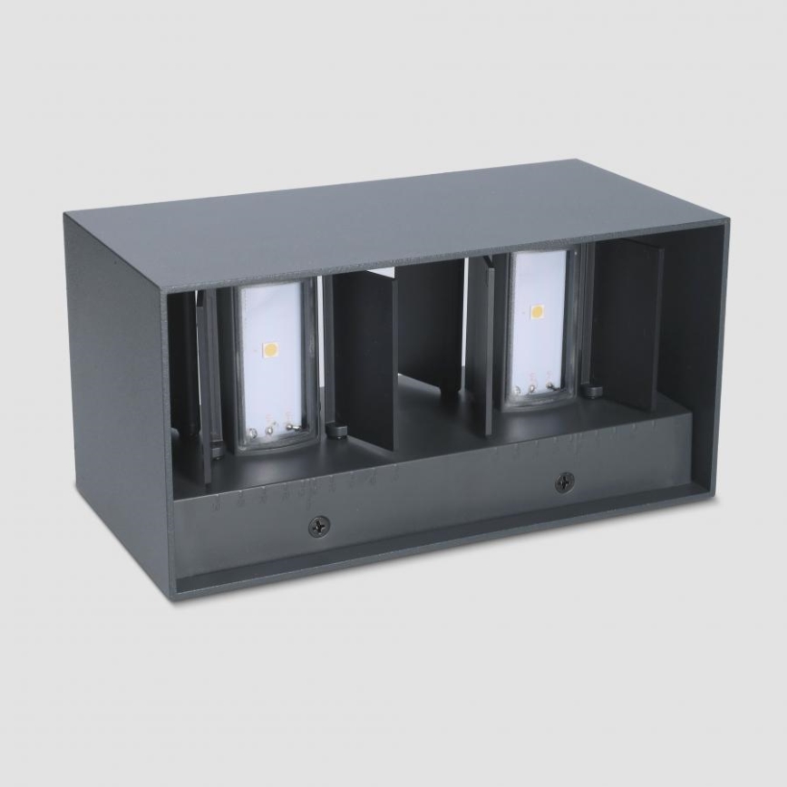 Brilagi - LED utomhusvägglampa DOUBLE CUBE LED/12W/230V antracit IP65