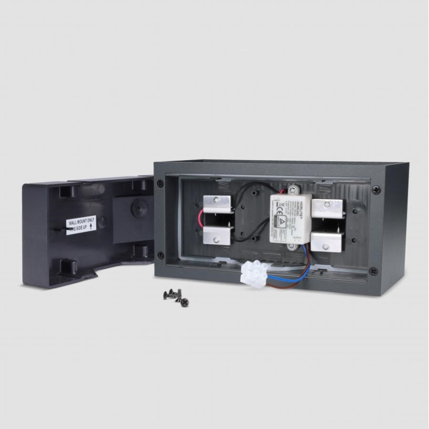 Brilagi - LED utomhusvägglampa DOUBLE CUBE LED/12W/230V antracit IP65