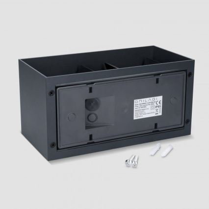 Brilagi - LED utomhusvägglampa DOUBLE CUBE LED/12W/230V antracit IP65
