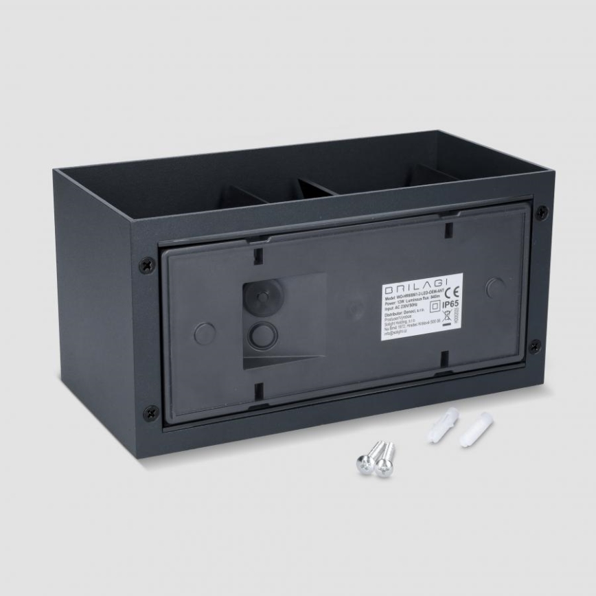 Brilagi - LED utomhusvägglampa DOUBLE CUBE LED/12W/230V antracit IP65
