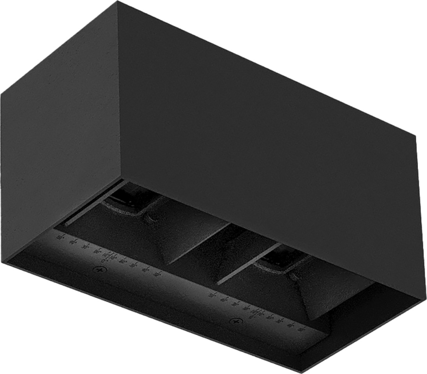 Brilagi - LED utomhusvägglampa DOUBLE CUBE LED/12W/230V svart IP65