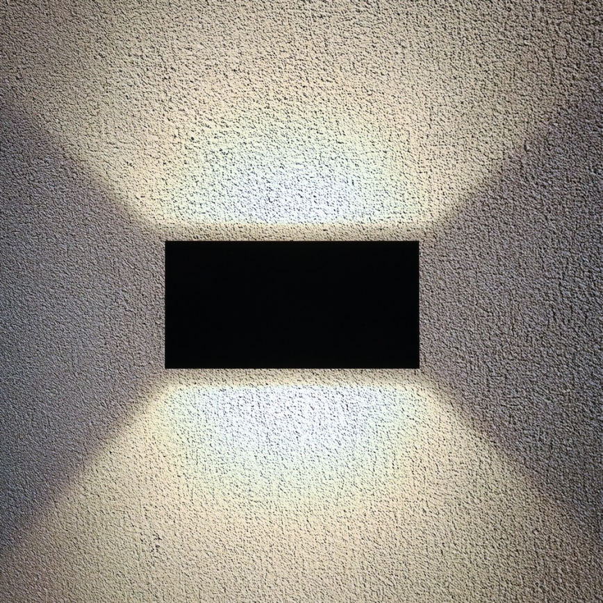 Brilagi - LED utomhusvägglampa DOUBLE CUBE LED/12W/230V svart IP65