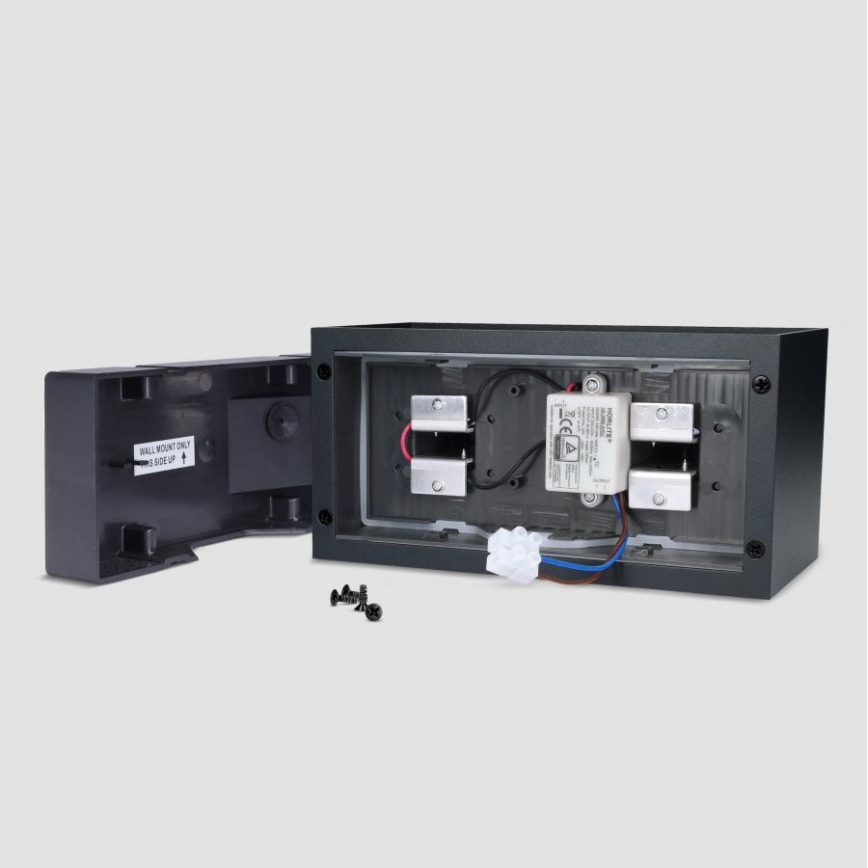 Brilagi - LED utomhusvägglampa DOUBLE CUBE LED/12W/230V svart IP65