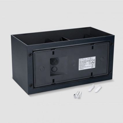 Brilagi - LED utomhusvägglampa DOUBLE CUBE LED/12W/230V svart IP65