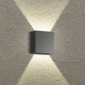 Brilagi - LED-utomhusvägglampa DOUBLERAY LED/4W/230V antracit IP65