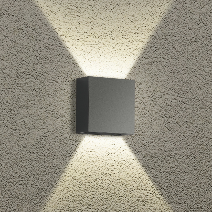 Brilagi - LED-utomhusvägglampa DOUBLERAY LED/4W/230V antracit IP65