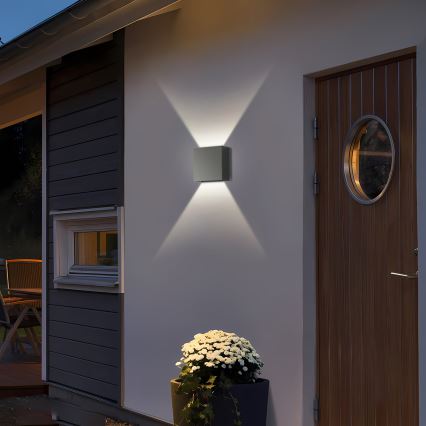 Brilagi - LED-utomhusvägglampa DOUBLERAY LED/4W/230V antracit IP65