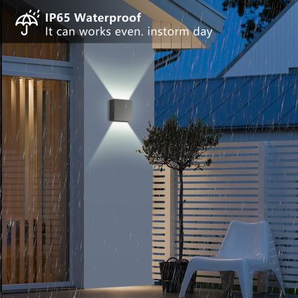 Brilagi - LED-utomhusvägglampa DOUBLERAY LED/4W/230V antracit IP65
