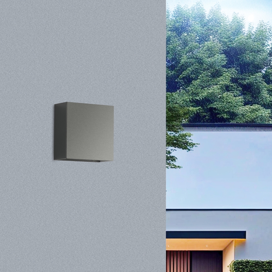 Brilagi - LED-utomhusvägglampa DOUBLERAY LED/4W/230V antracit IP65