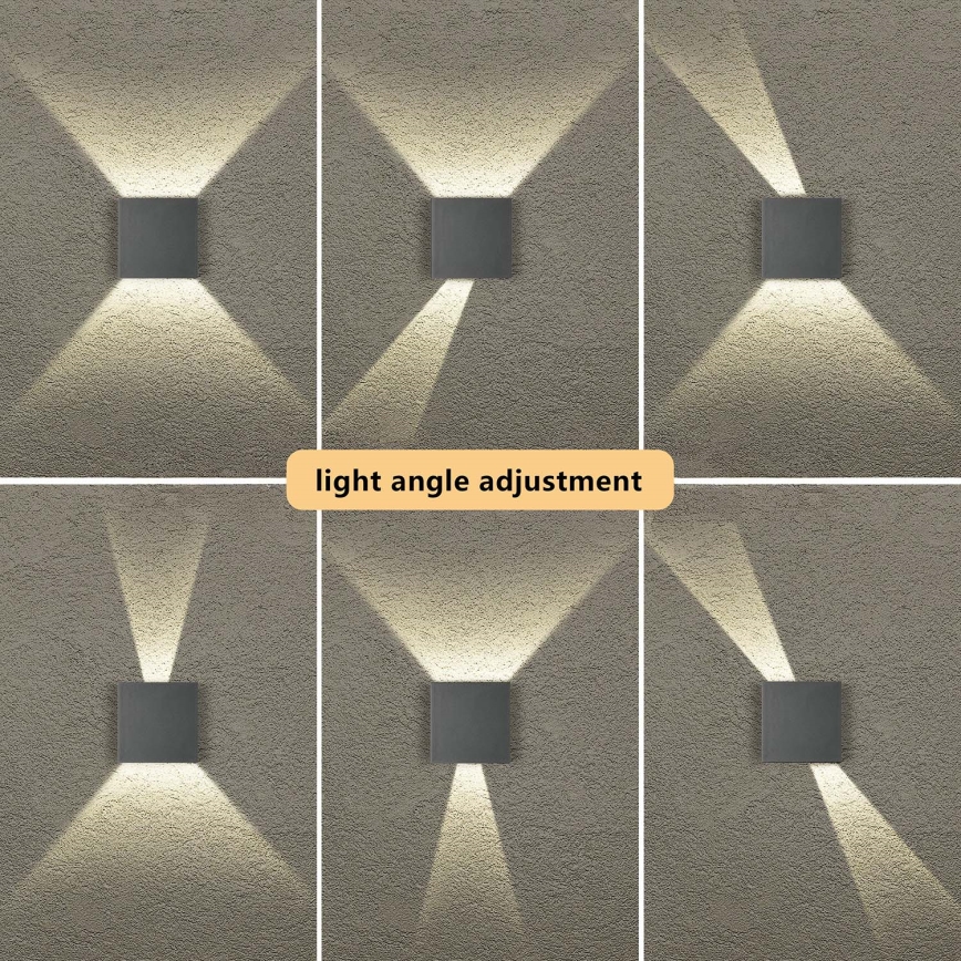 Brilagi - LED-utomhusvägglampa DOUBLERAY LED/4W/230V antracit IP65