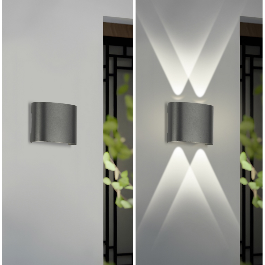 Brilagi - LED Utomhusvägglampa FLAREBOX LED/4W/230V antracit IP65