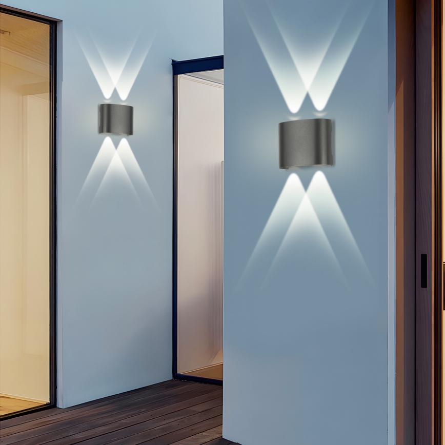 Brilagi - LED Utomhusvägglampa FLAREBOX LED/4W/230V antracit IP65
