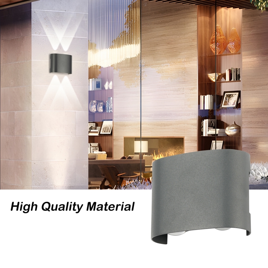 Brilagi - LED Utomhusvägglampa FLAREBOX LED/4W/230V antracit IP65