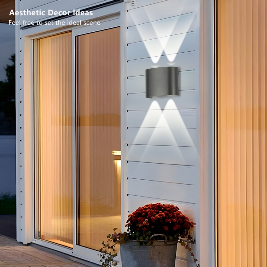 Brilagi - LED Utomhusvägglampa FLAREBOX LED/4W/230V antracit IP65