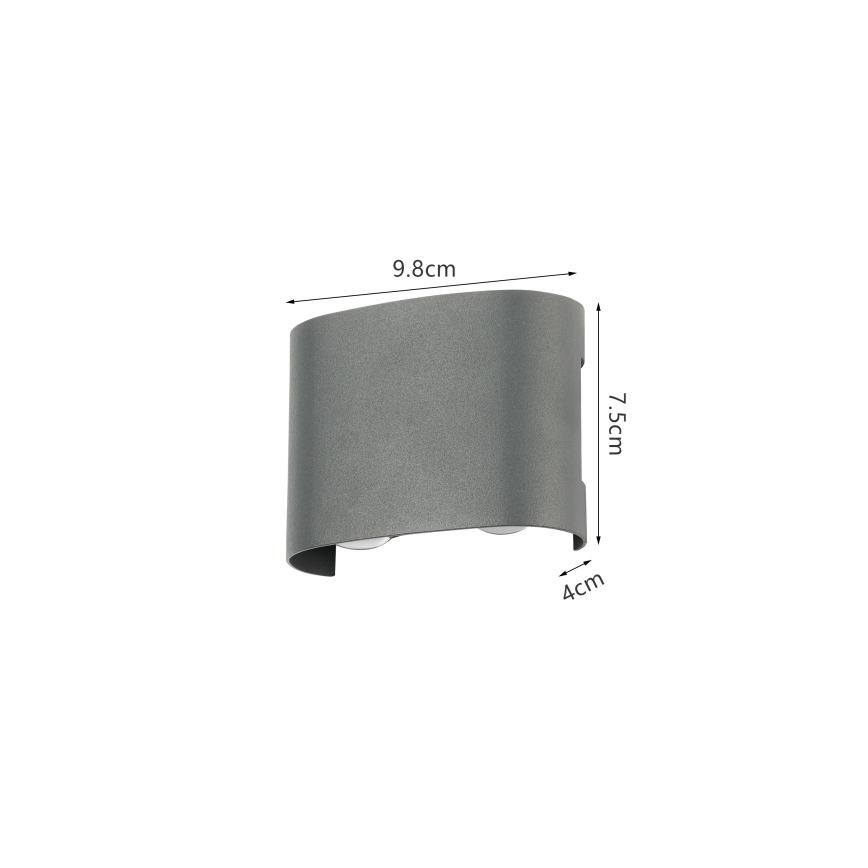 Brilagi - LED Utomhusvägglampa FLAREBOX LED/4W/230V antracit IP65