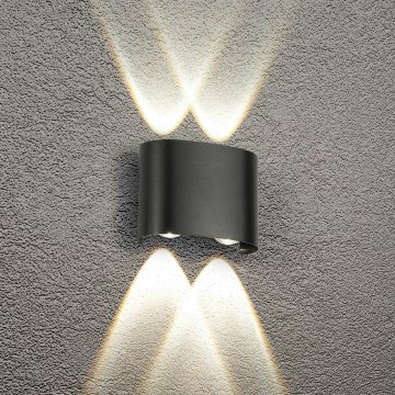 Brilagi - LED utomhusvägglampa FLAREBOX LED/4W/230V svart IP65
