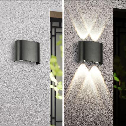 Brilagi - LED utomhusvägglampa FLAREBOX LED/4W/230V svart IP65