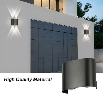Brilagi - LED utomhusvägglampa FLAREBOX LED/4W/230V svart IP65