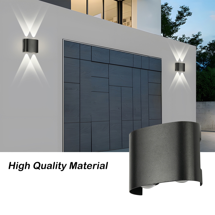 Brilagi - LED utomhusvägglampa FLAREBOX LED/4W/230V svart IP65