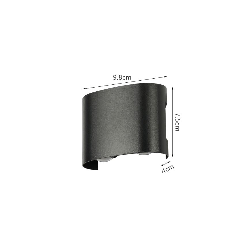 Brilagi - LED utomhusvägglampa FLAREBOX LED/4W/230V svart IP65