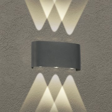 Brilagi - LED Utomhusvägglampa FLAREBOX LED/6W/230V antracit IP65
