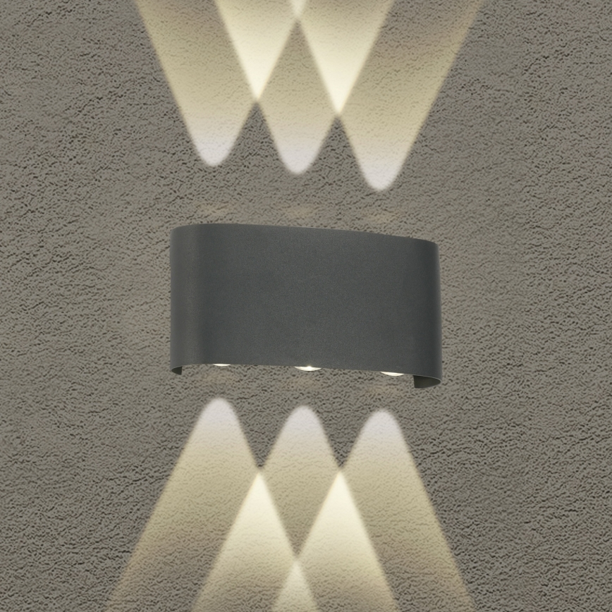 Brilagi - LED Utomhusvägglampa FLAREBOX LED/6W/230V antracit IP65