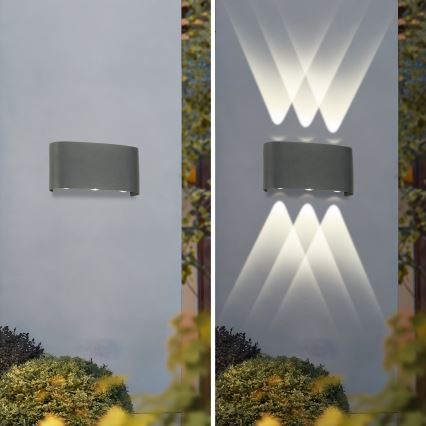 Brilagi - LED Utomhusvägglampa FLAREBOX LED/6W/230V antracit IP65