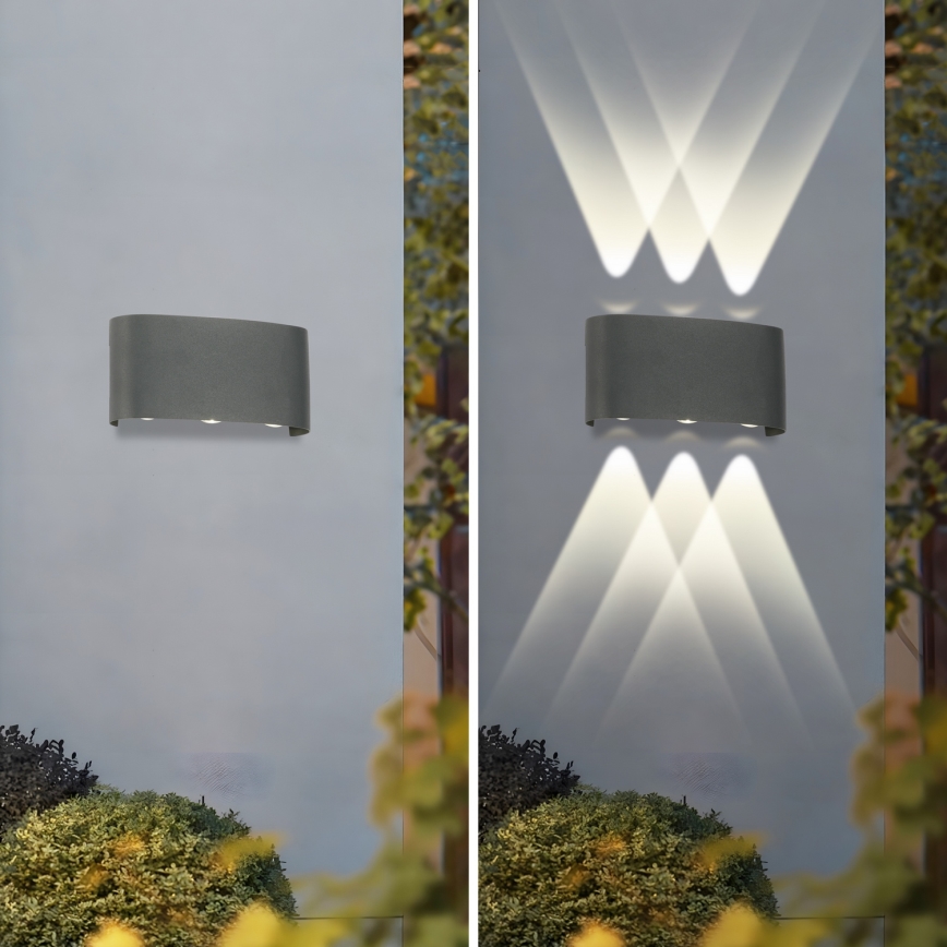 Brilagi - LED Utomhusvägglampa FLAREBOX LED/6W/230V antracit IP65