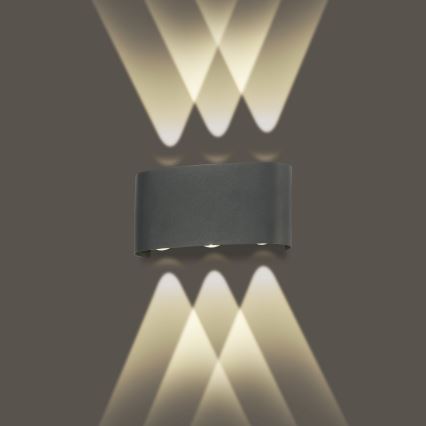 Brilagi - LED Utomhusvägglampa FLAREBOX LED/6W/230V antracit IP65