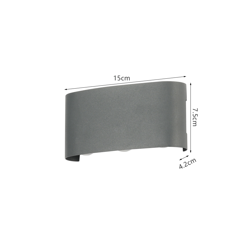 Brilagi - LED Utomhusvägglampa FLAREBOX LED/6W/230V antracit IP65