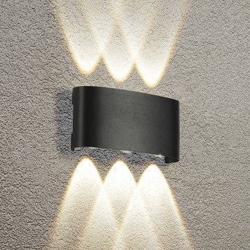 Brilagi - LED utomhusvägglampa FLAREBOX LED/6W/230V svart IP65