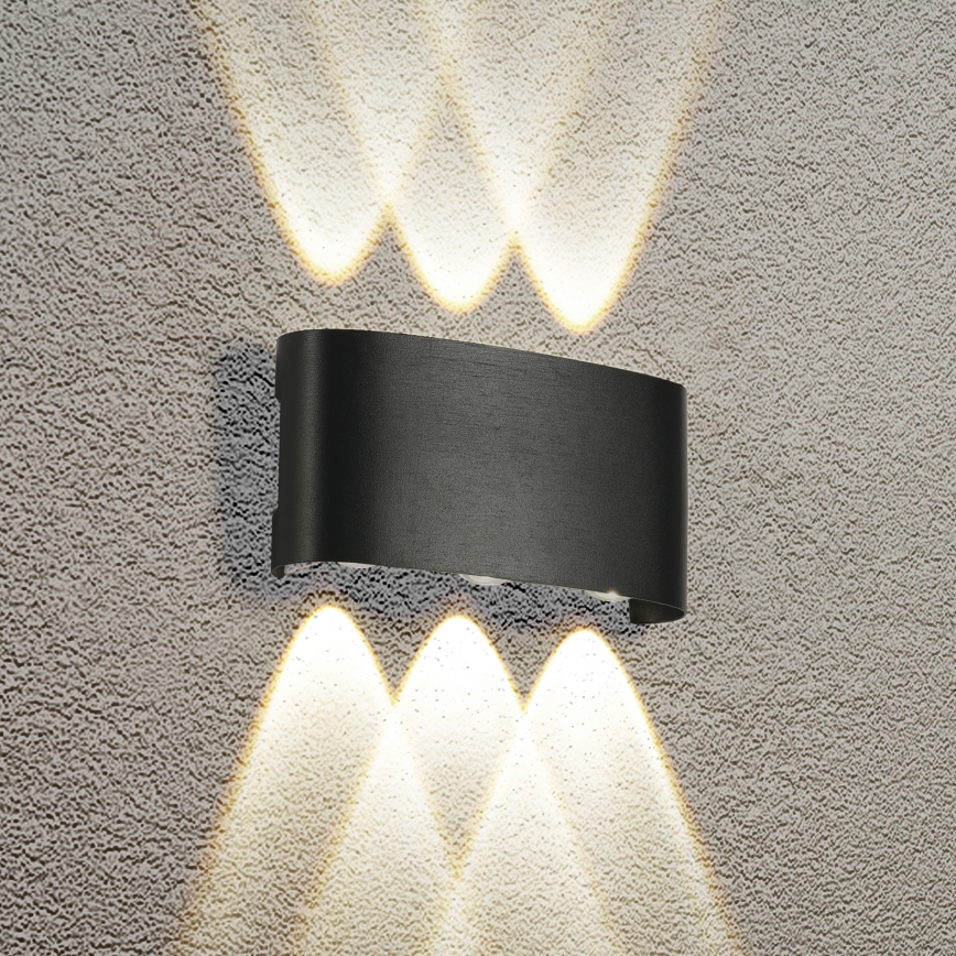 Brilagi - LED utomhusvägglampa FLAREBOX LED/6W/230V svart IP65